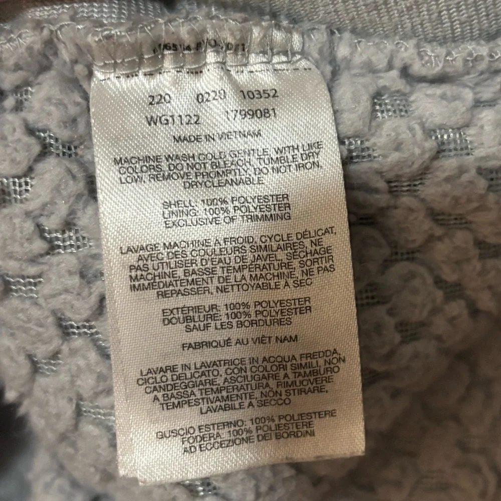 Columbia girls’ fire side sherpa full-zip coat grey/pink size small 7/8